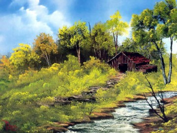 stream Painting - meadow stream BR freehand landscapes